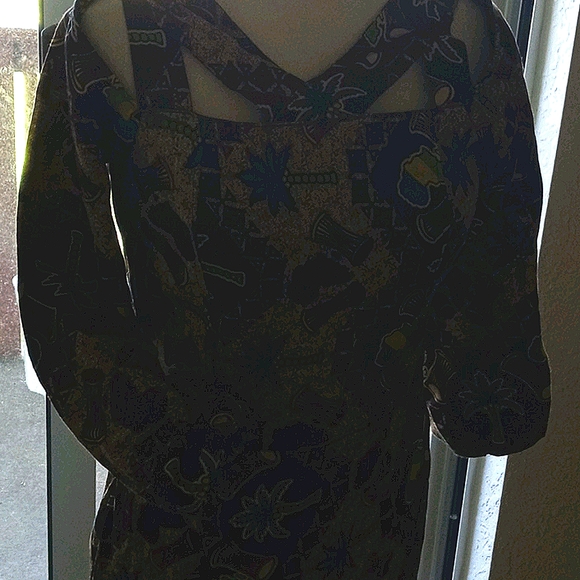 African drum tree fitted dress - Picture 1 of 3